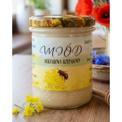 Miód nektarowy rzepakowy 500 g | Skarby z ula | Osada Zdrowienia